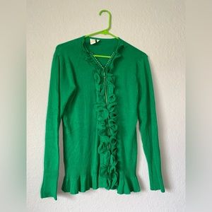 Vila Milano
Rhinestone Embellished at the zip closure.Color: Green.